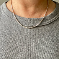 2.7mm Sterling Silver Danish Biker Chain Necklace - 18 inch length