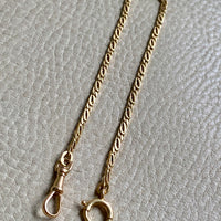 Swedish Vintage Watch Chain - bracelet or necklace extender in 18k gold - 9.25 inch length