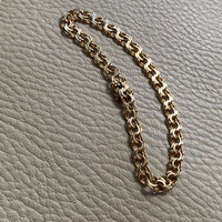 Vintage 1963 Double link solid 18k gold bracelet - 7.5 inch length