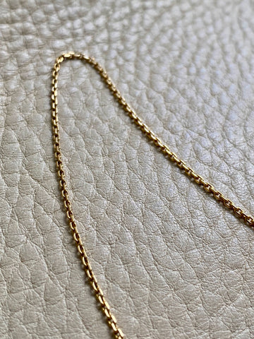 18k gold Swedish Vintage Biker link chain necklace - 18 inch length