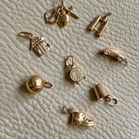 18k Gold Vintage Swedish Charm or Pendant - Cross, Heart, Anchor trio, Faith Hope Charity