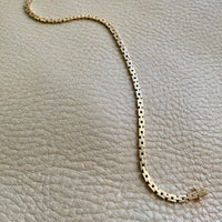 Danish vintage 14k slim brick link bracelet