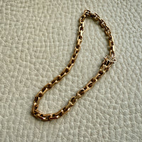 1953 Swedish Vintage 18k Gold Biker Link Bracelet 3.6mm width - 7.3 inch length