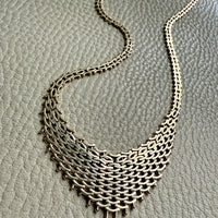 Supple Snakey Brick Link Necklace in 14k gold - Midcentury era Danish - 17.3 inch length