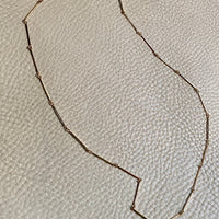 Dainty gold bar link necklace - 18k gold - 20.4 inch length - Swedish vintage 1954
