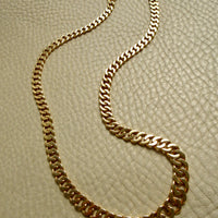 1978 Swedish Vintage 39g Tapered Curb Link Necklace 18k Gold – 19.5 Inch Length