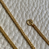 Vintage Italian Classic 18k gold curb link necklace, era 1944-1967 - 20 inch length