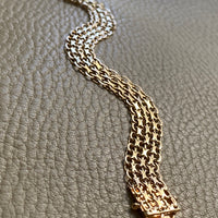 1968 Triple row star link bracelet in 18k gold - 7.25 inch length