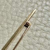 1924 Swedish Antique Long Brooch in 18k Gold - 3.6 inch length