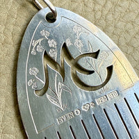Vintage Swedish Sterling Silver Tape Loom Pendant - Signed
