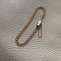 1962 Slender x-link bracelet in 18k gold - Vintage from Stockholm, Sweden - 7.5 inch length