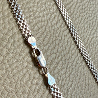 Vintage Sterling silver x-link necklace - 17 inch length