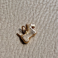 18k gold vintage charm or pendant - Scottish terrier, Terrier, Scottie dog