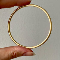 Vintage Scandinavian 14k solid gold bangle 1967-1973 - 8 inch interior circumference