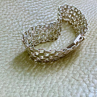 1969 Vintage Sterling Silver x link bracelet - 7.5 inch length