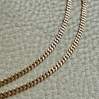 Vintage 18k gold pressed curb link necklace - 17.75 inch length