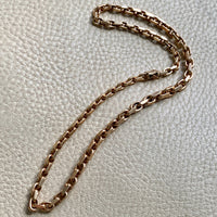 WHOA 45g Midcentury era biker link necklace! - solid 14k gold links- 16.5 inch length