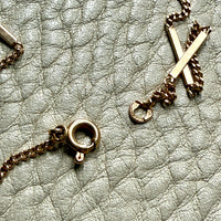 18k Gold Vintage Bar Link Variation Necklace - 19 inch length