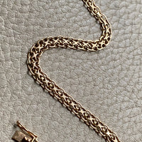 Vintage 18k gold slim x-link bracelet - 7.25 inch length