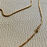 18k Gold Vintage Foxtail(!) Spiral Link chain necklace - 18.5 inch length