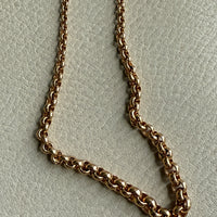 REDUCED! Vintage Swedish Graduated Rolo Link Necklace in 18k gold - 18 inch length