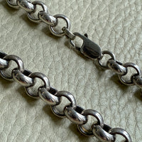 QUITE A ROLO! Chubby 91 gram Silver Rolo Link Necklace with - 19.9 inch length