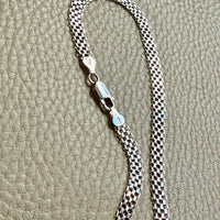Vintage Sterling silver x-link necklace - 17 inch length