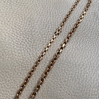 WHOA 45g Midcentury era biker link necklace! - solid 14k gold links- 16.5 inch length