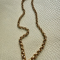 Vintage Chubby Graduated Rolo Link Necklace 18k Gold – 18.25 Inch Length