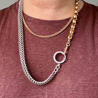 Signed Vintage Tight Curb Link Necklace 18k Gold – 18.5 Inch Length