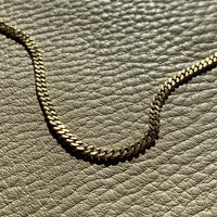 Mid-century era Scandinavian pressed curb link necklace in 18k gold - 16.75 inch length