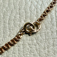 1965 Swedish 18k Gold Necklace - Graduated Double Link Chain Necklace - 17.4 inch length