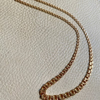 1977 Swedish 18k Gold necklace - Graduated double link chain - 17 inch length