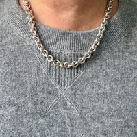 YUM! Chubby Sterling Silver Cable Chain Necklace - 19.8 inch length