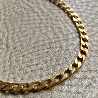 DELICIOUS! Heavy square curb link necklace in solid 18k gold - 21 inch length