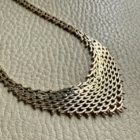 Supple Snakey Brick Link Necklace in 14k gold - Midcentury era Danish - 17.3 inch length