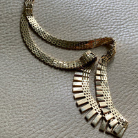 RADIANT! 14k Gold Cleopatra Link Necklace - Vintage Danish - 17 inch length