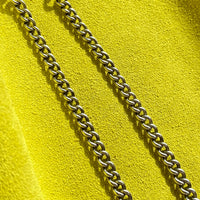 British Antique Sterling Silver Watch Chain with T-bar - choker necklace length - 15 inch overall length