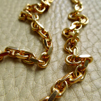 1985 Chunky 4.7mm Vintage Swedish 18k Gold 51g Biker Chain Necklace – 19.5" Length