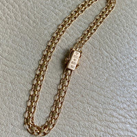 1970 Vintage 18k gold slim x-link bracelet - 7.5 inch length