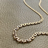Early to Mid 20th Century era 18k gold Virola Link Necklace - Graduated width - 18.9 inch length