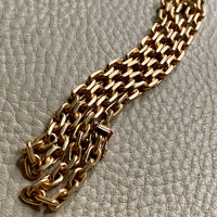 AMAZING 18k gold biker link necklace! - made in Köping, Sweden - 17 inch length