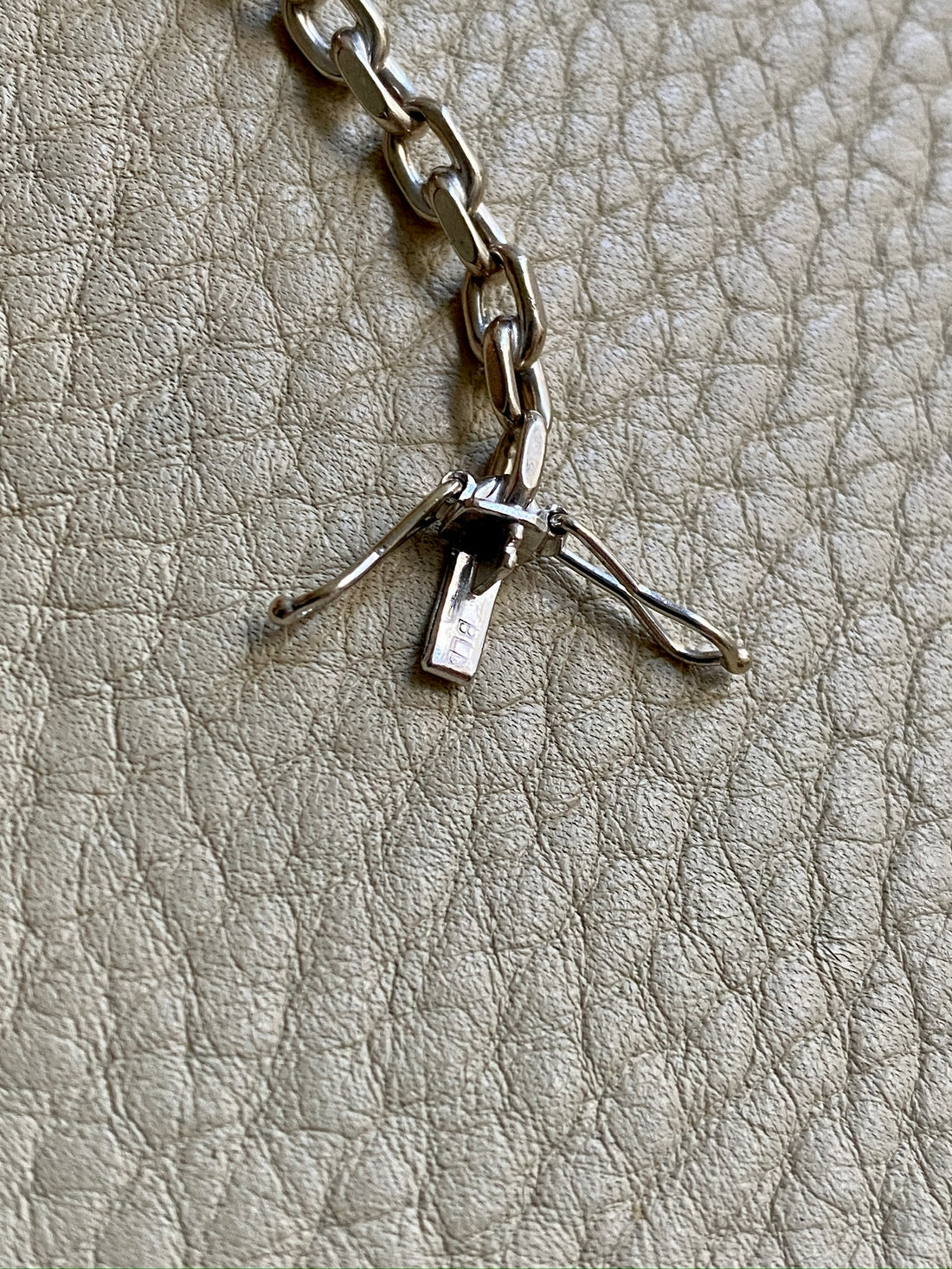 Bent Larsen 14k White Gold Biker Link bracelet - 7.8 inch length
