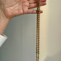 Antique 18k Gold Rolo Link Watch chain Necklace Setup with Large Bolt clasps - 21.75 inch total length
