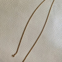 Vintage 18k gold pressed curb link necklace - 17.7 inch length