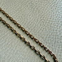 Longer Length 14k Gold Biker Link Necklace 3mm width - 22.2 inch length