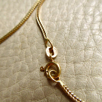 Vintage Balestra Long Length Square Foxtail link necklace in 18k gold, 27.6 inch length