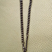 1863 Antique UK Sterling Silver Curb Link Watch Chain – 15.2 Inch Length