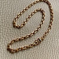 AMAZING 18k gold biker link necklace! - made in Köping, Sweden - 17 inch length