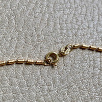 Dainty gold coil link necklace - 18k gold - 16.5 inch length - Italian vintage